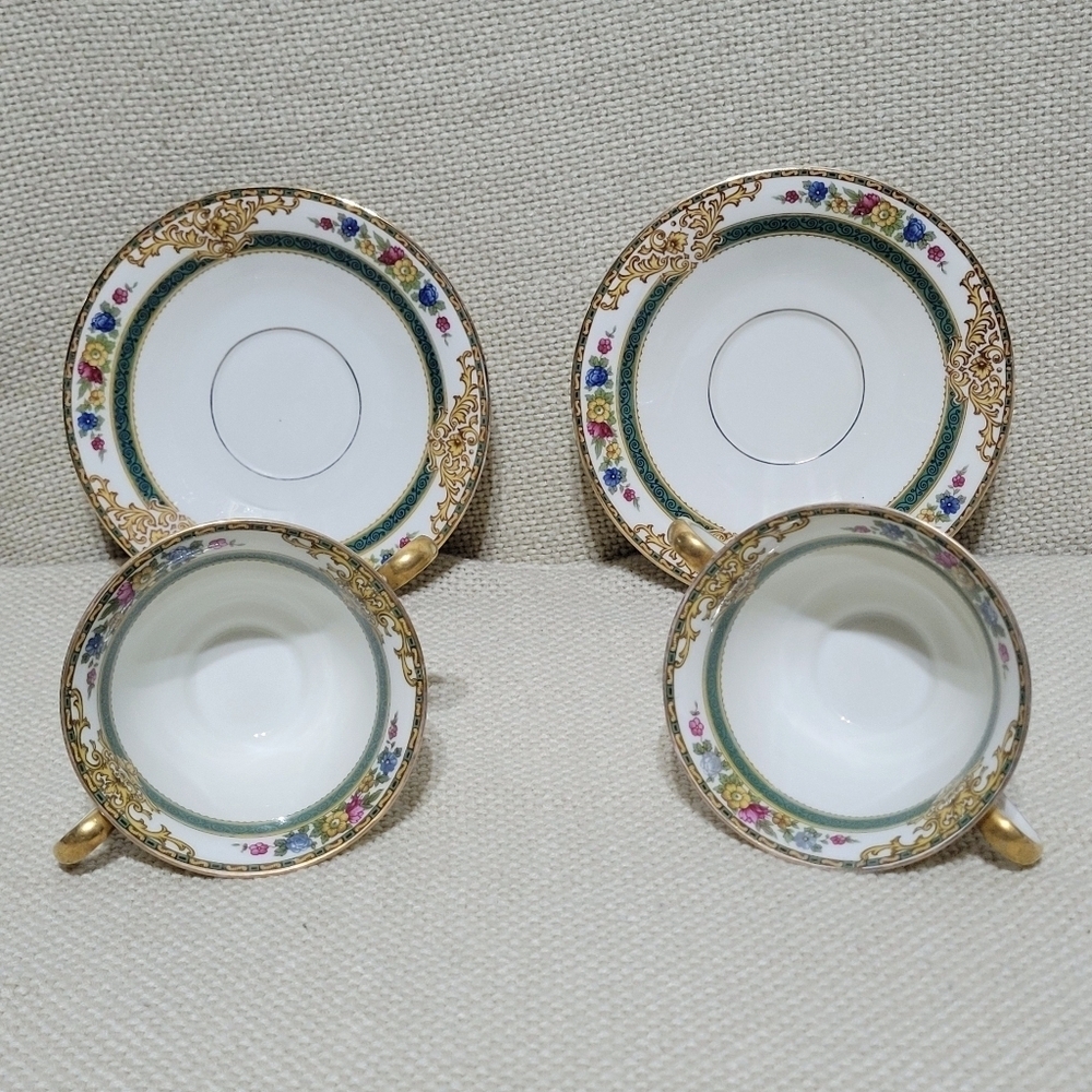 Vintage Cottswold Footed Boullion Cup & Saucer (2 Sets) Made in Bavaria - Picture 4 of 16